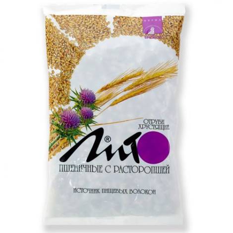 Отруби Лито хрустящие пшеничные расторопша, кальций 200г