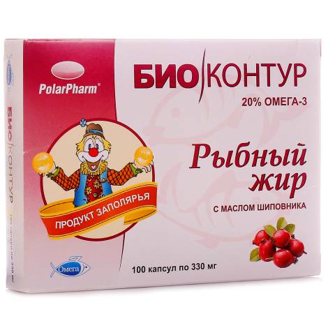 Рыбный жир №100 капс. шиповник