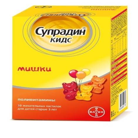 Супрадин Кидс Мишки №30 жеват. конфеты