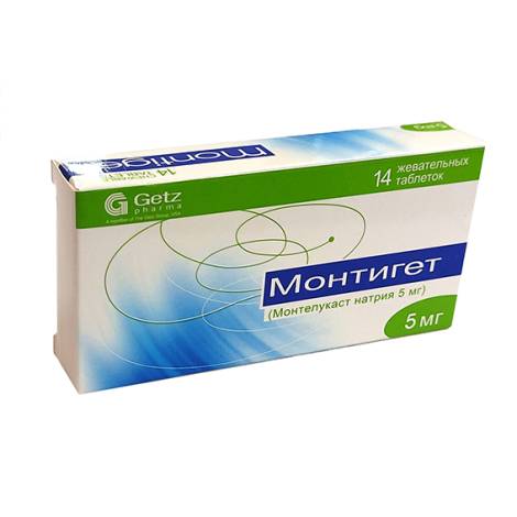 Монтигет 5мг №14 жев. табл