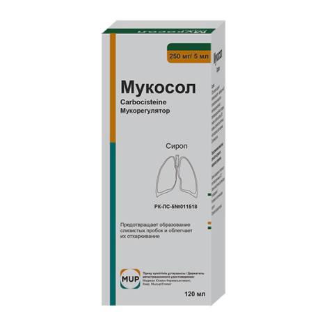 Мукосол 0,25/5,0 120,0 сироп д/взрослых