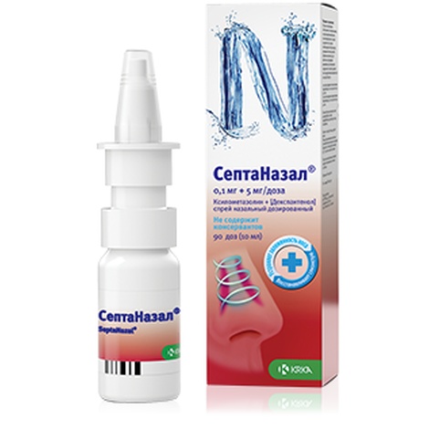 Септаназал 1мг/50мг 10мл спрей назальный