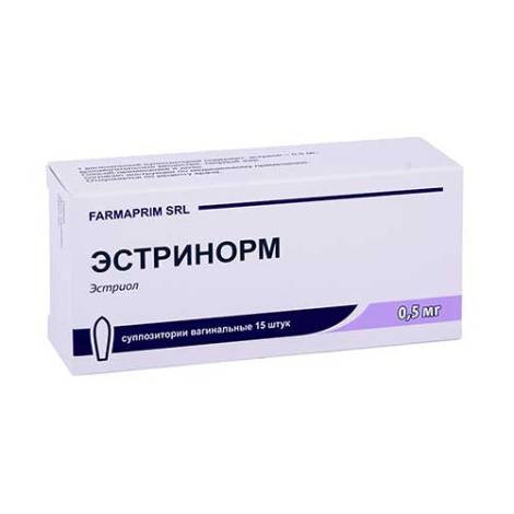 Эстринорм 0,5мг №15 супп.ваг.