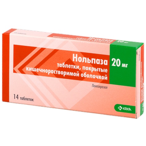 Нольпаза 20 мг №14 табл.