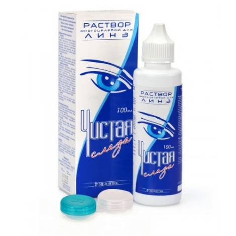 Чистая слеза 100 мл раствор д/линз