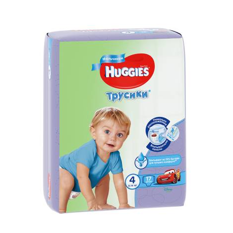 Подгузники Хаггис - трусики 4 №17 мальч.