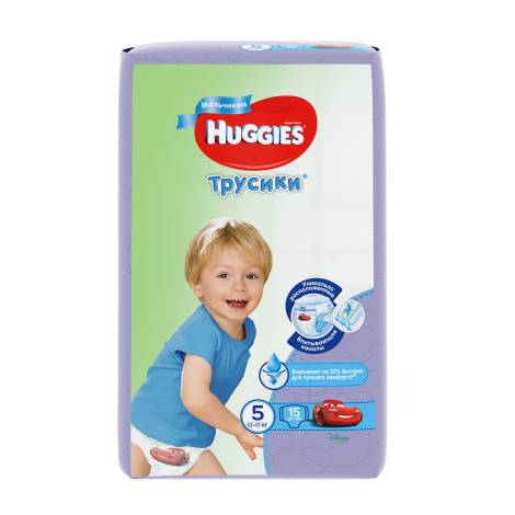 Подгузники Хаггис - трусики 5 №15 мальч.