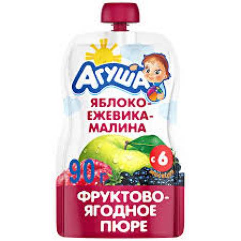 Пюре Агуша 90,0 яблоко+ежевика+малина