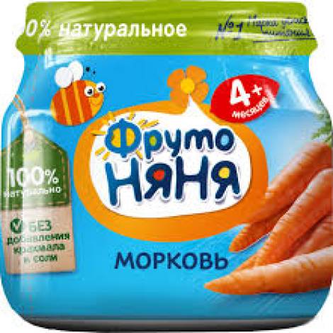 Пюре Фрутоняня 80,0 морковь 