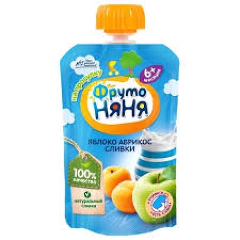 Пюре Фрутоняня 90,0 яблоко+абрикос+сливки