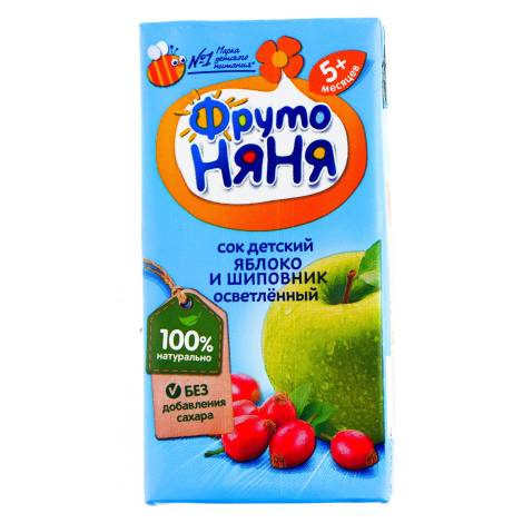 Сок 200,0 Фрутоняня яблоко+шиповник