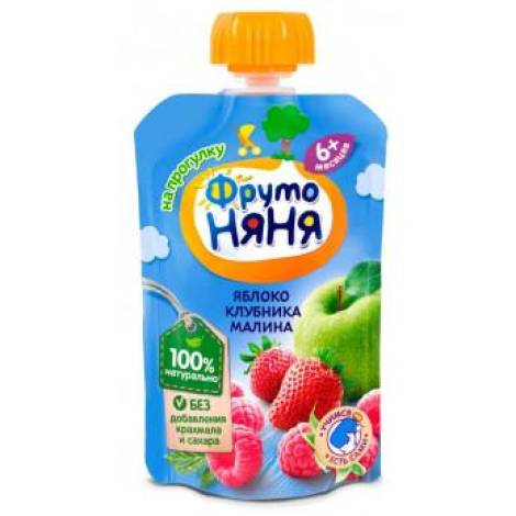 Десерт Фрутоняня 90,0 яблоко+клубника+малина