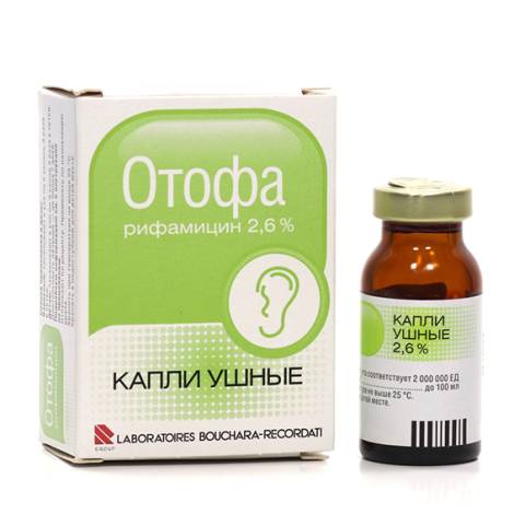 Отофа 2,6% 10 мл капли ушные