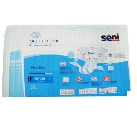 Подгузники Seni Super Large д/взр. №30 (100-150)