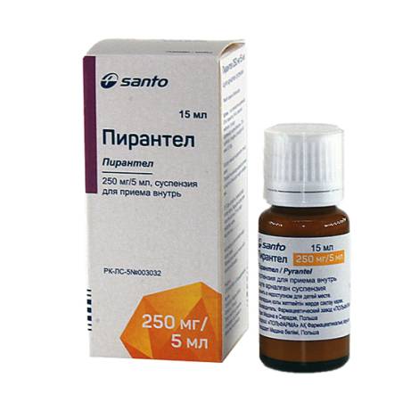 Пирантел 250мг/5мл 15 мл суспензия для приёма внутрь