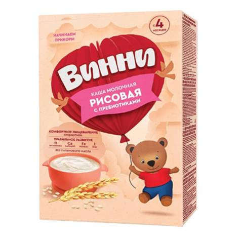 Каша Винни 200,0 молочная Рисовая с пребиотиками