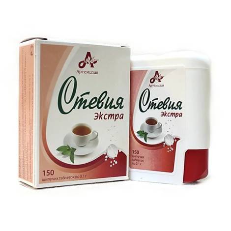 Стевия Экстра сахарозаменитель 100мг №150 табл.