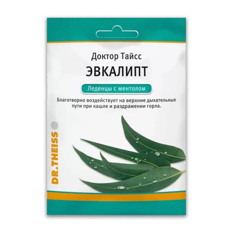 Доктор Тайсс Леденцы Эвкалипт и Ментол+Витамин С 75,0