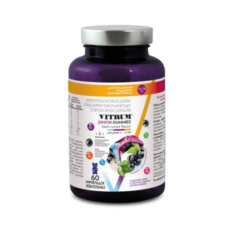 Витрум Юниор №60 жев мармелад со вкусом черн.смородины
