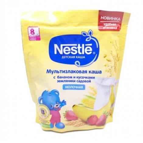 Каша Nestle 200,0 мультизлак+банан+земляника