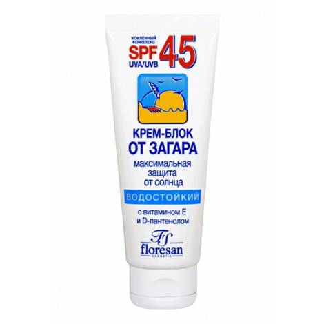 Floresan 60 мл крем-блок от загара для лица водостойкий SPF-45 (Ф-113F) 